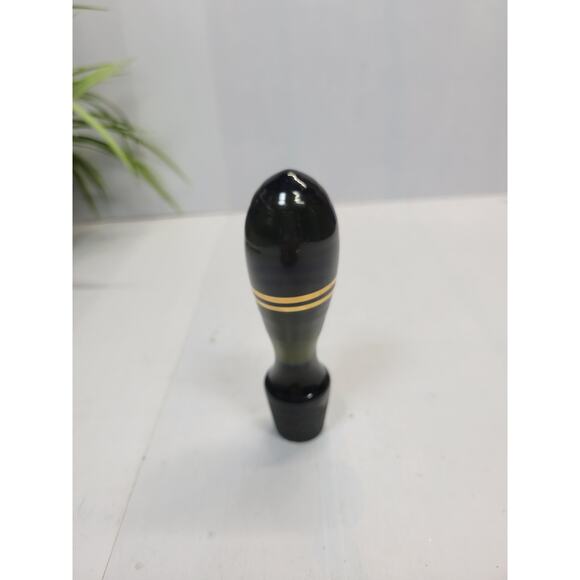 Vintage Decanter Stopper Dark Green Glass Tear Drop Replacement - Picture 2 of 4